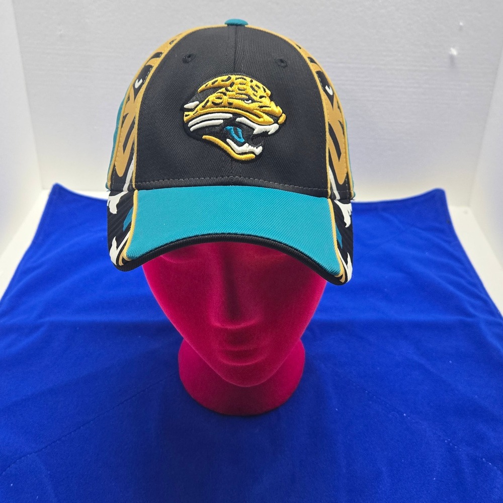 Reebok NFL Equipment Jacksonville Jaguars Hat OSFA Black Teal Gold Graphic Cap